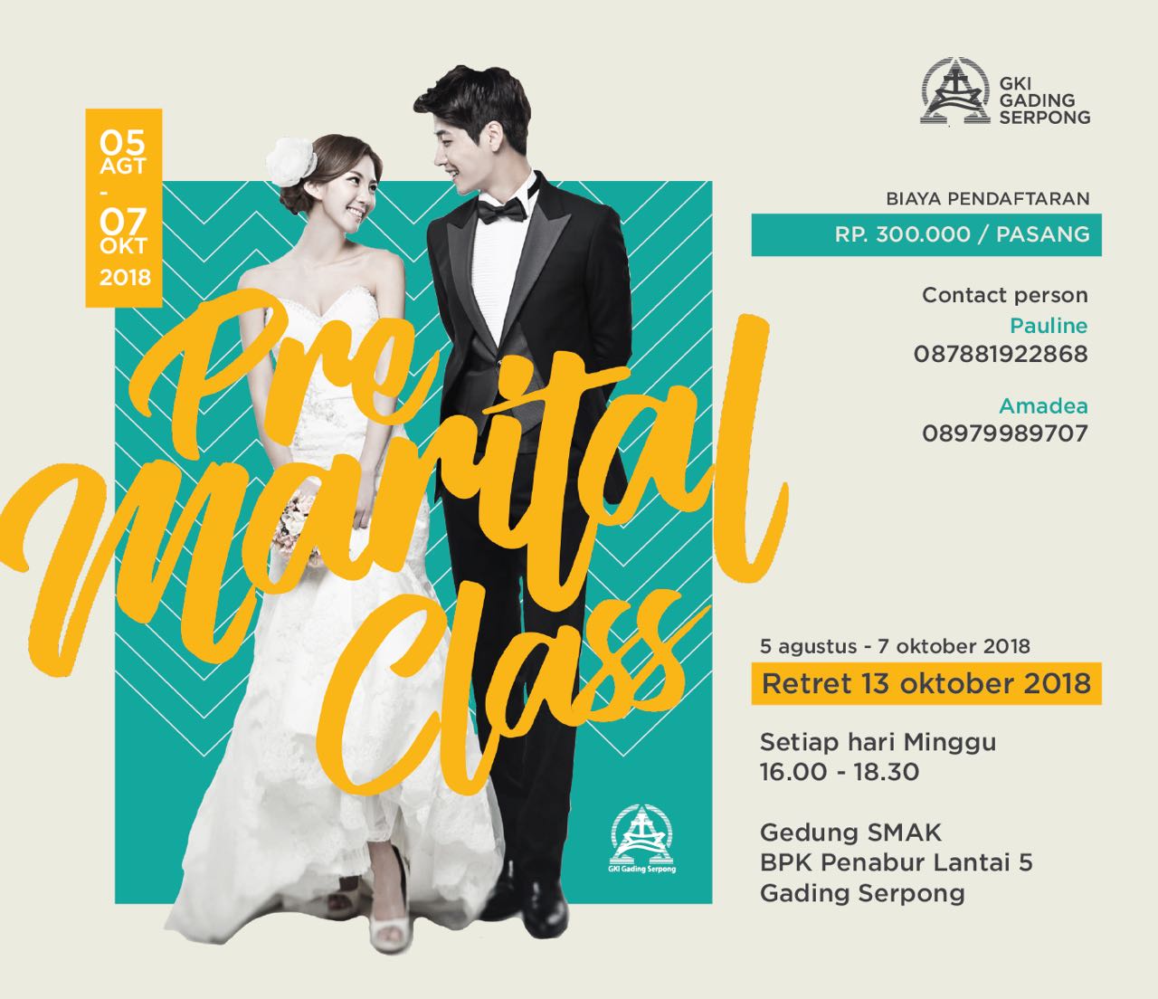 Pre Marital Class 5 Agustus - 13 Oktober 2018