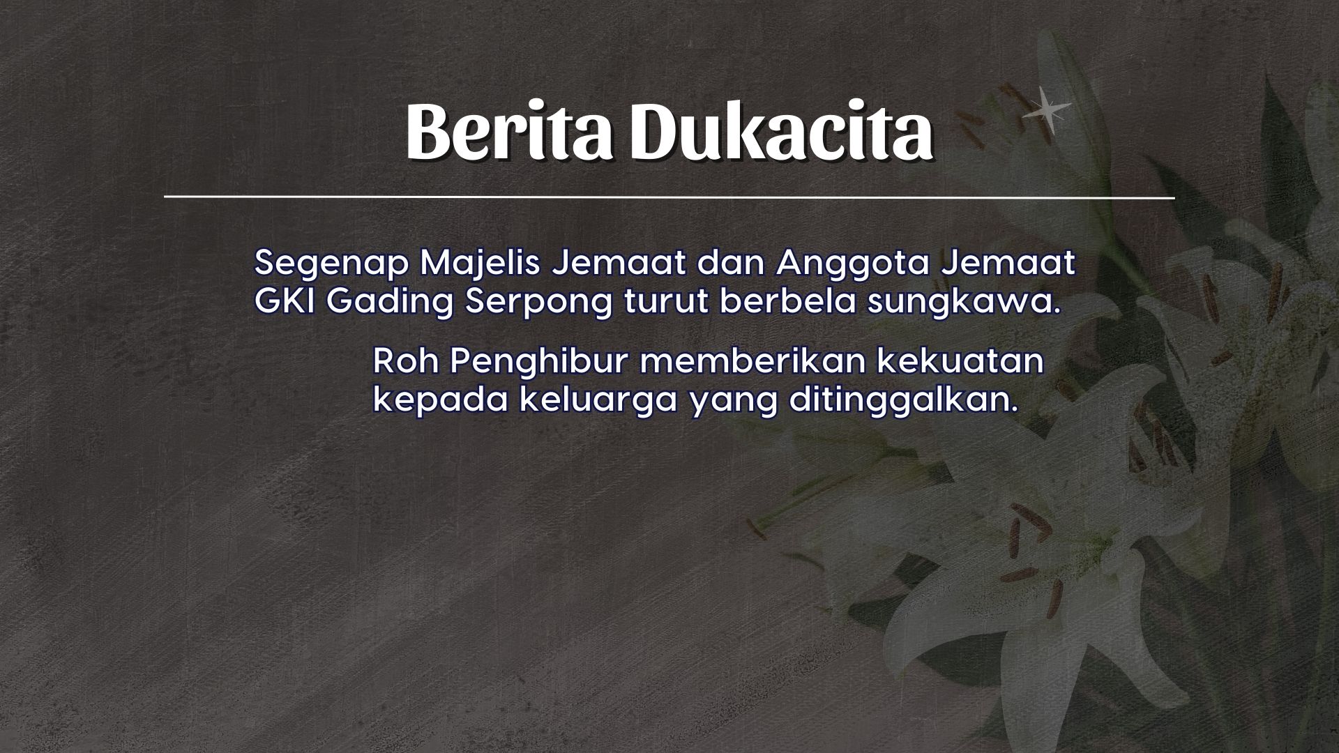 Berita Dukacita Salam