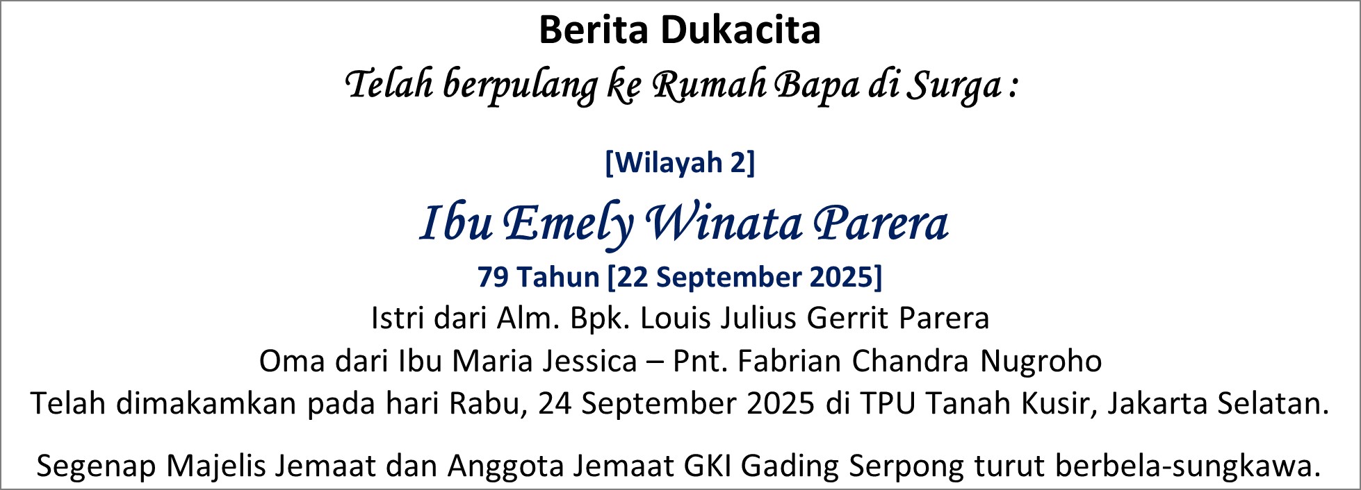 Berita Dukacita