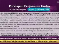 Perjamuan Kudus Jumat Agung 29 Maret 2024