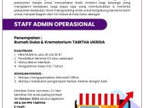 Info Lowongan Kerja | Staf Admin Operasional PPK Tabitha