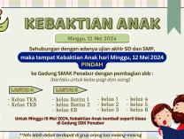 Info Kebaktian Anak 12 Mei 2024