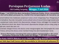 Info Perjamuan Kudus Minggu, 7 Juli 2024