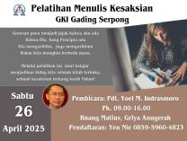 Pelatihan Menulis Kesaksian | 26 April 2025