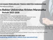 Info Lowongan Kerja | Rektor Universitas Maranatha